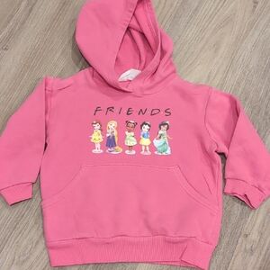 Princess Friends Pink Hoodie- Handmade